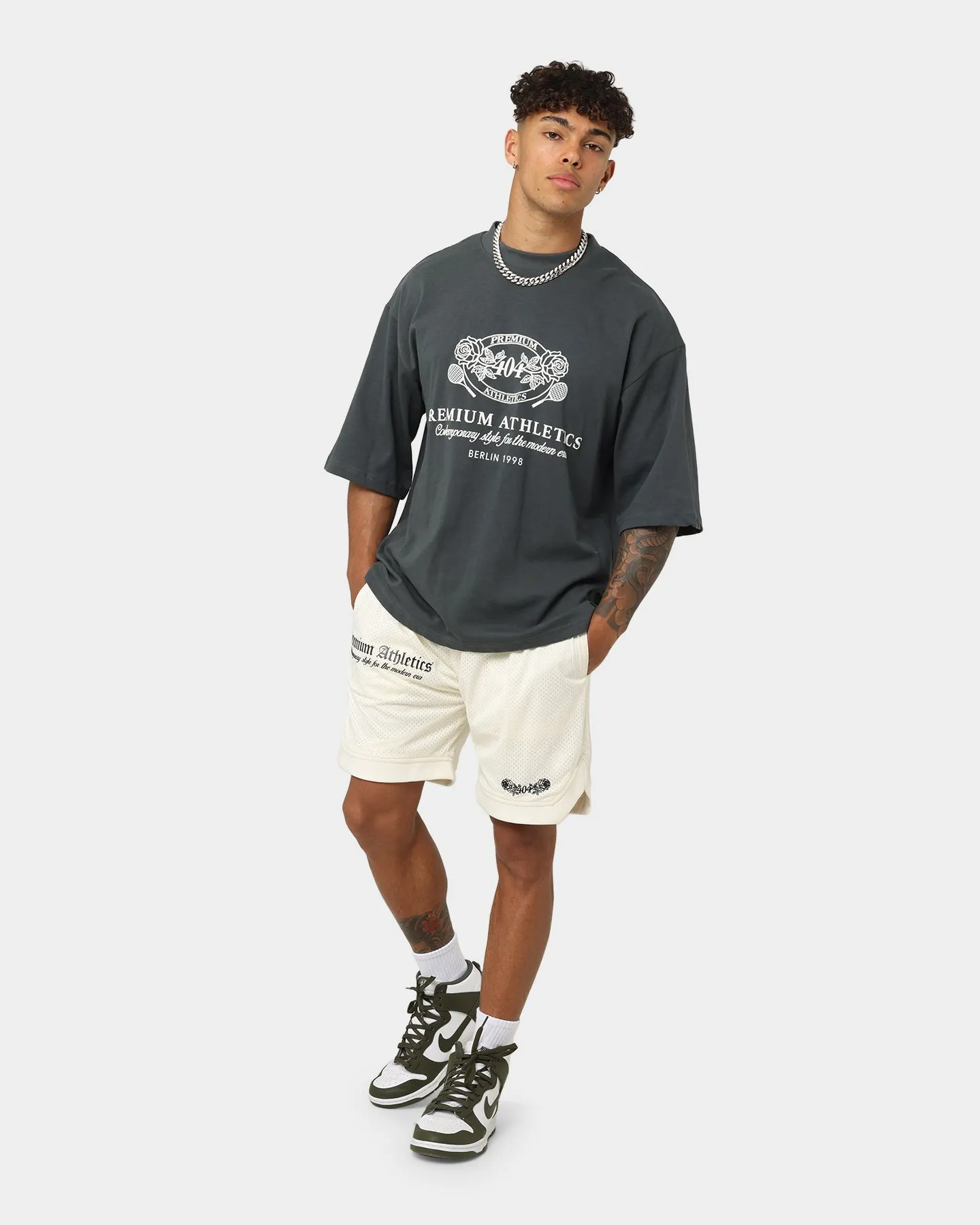 Mens 404 Premium Athletics Off White Basketball Shorts - Comfortable and Stylish Activewear