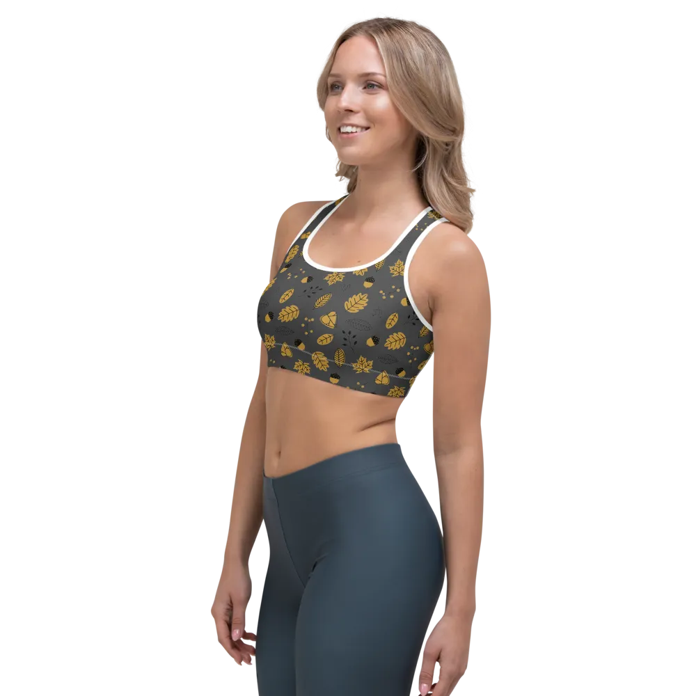 Acorns and Leaves Sports bra
