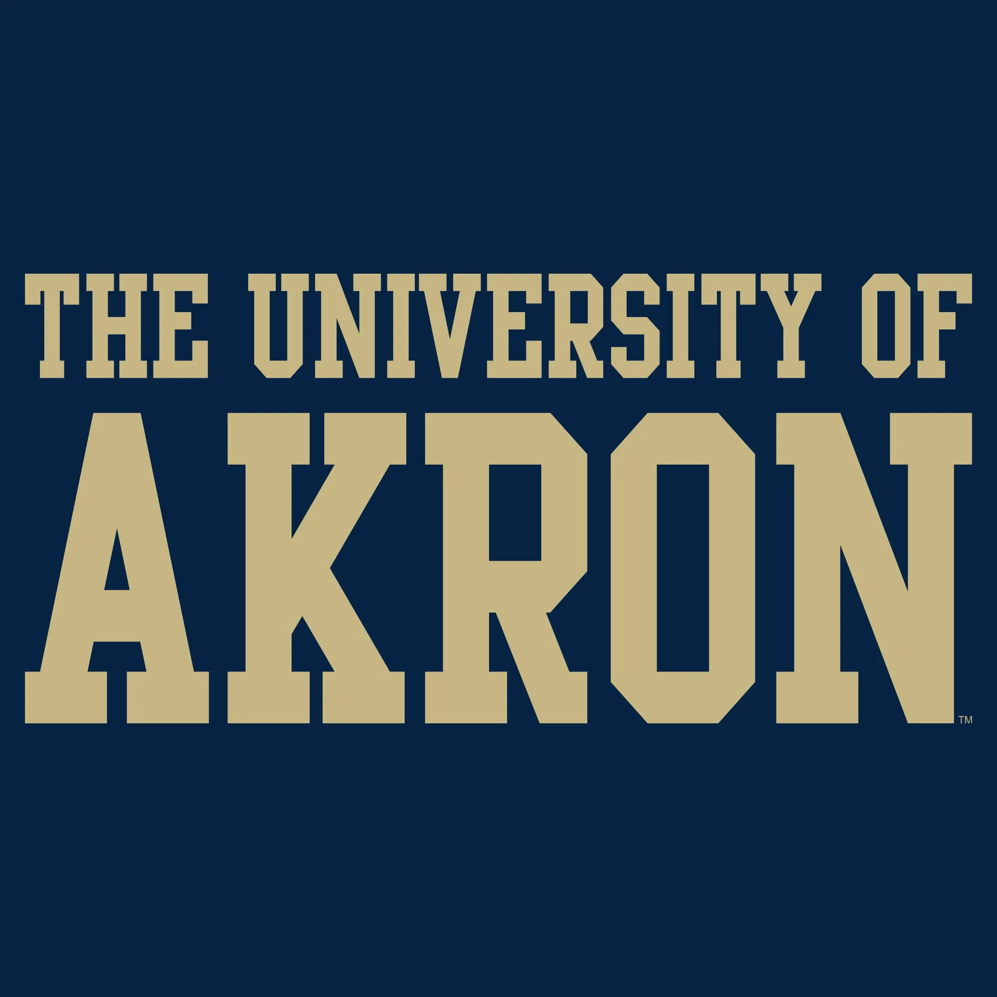 Akron Zips Basic Block Women's T Shirt - Navy