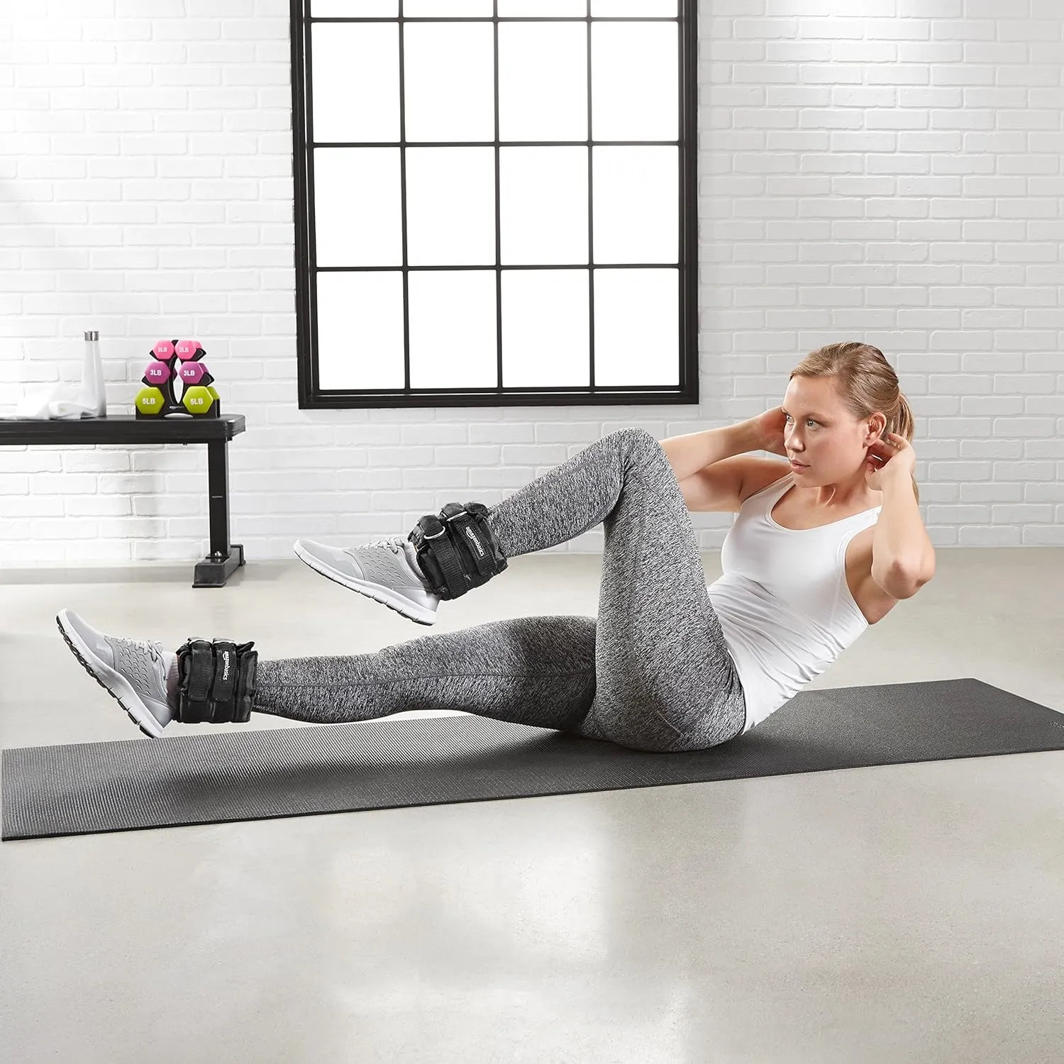 Amazon Basics Adjustable 2.5lb Ankle and Leg Weights (Set of 2)