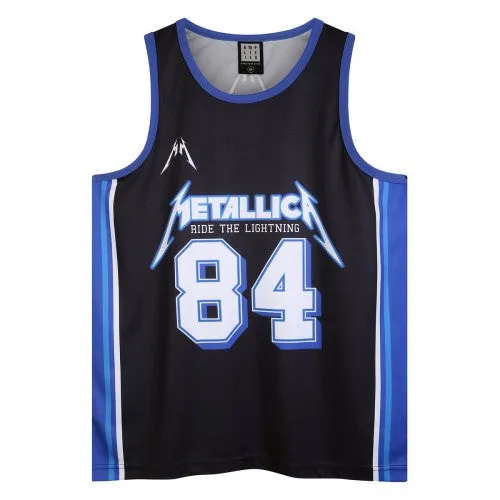 Amplified Mens Ride The Lightning Metallica Basketball Jersey