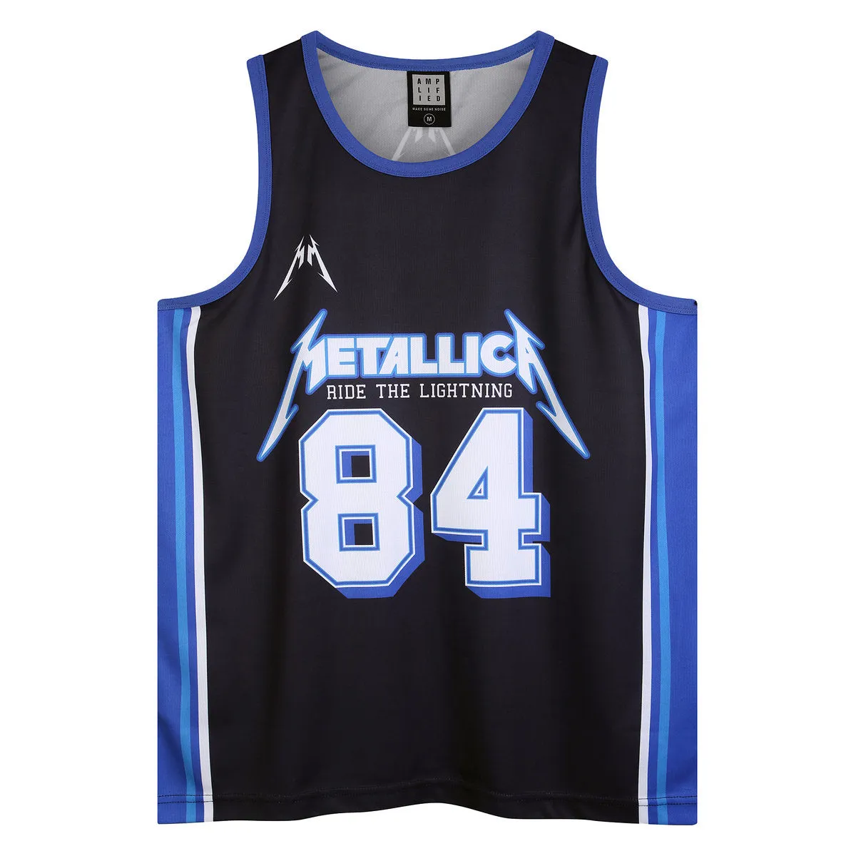 Amplified Mens Ride The Lightning Metallica Basketball Jersey