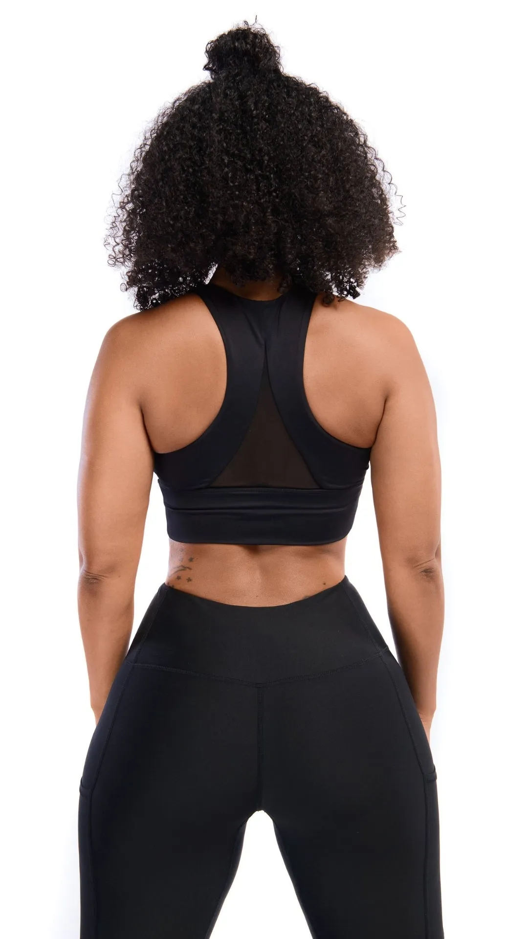 Ansa Medium Impact Sports Bra - Black - FINAL SALE