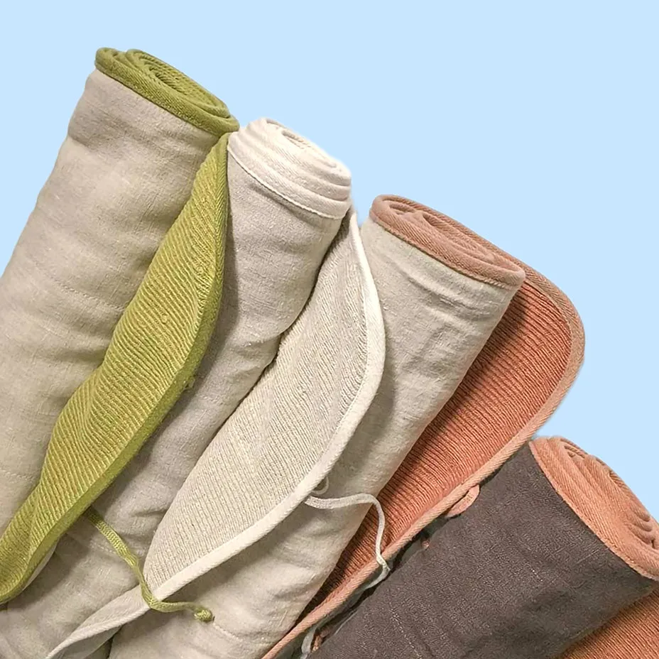 Asana 100% Hemp Yoga Mat (double layer) (24"x72") (PVC-free, Latex-free, OC Thread Option, 100% Biodegradable)