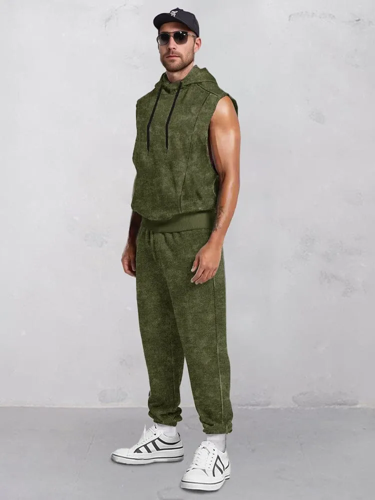 Athleisure Hooded Tank Top Set