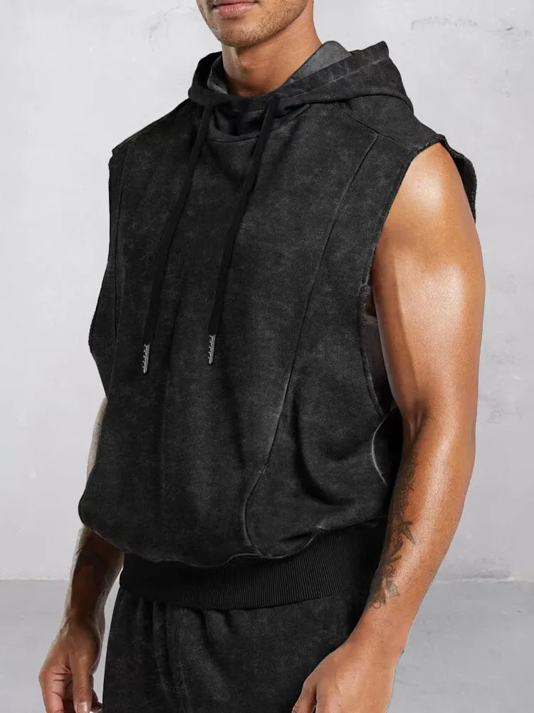 Athleisure Hooded Tank Top Set