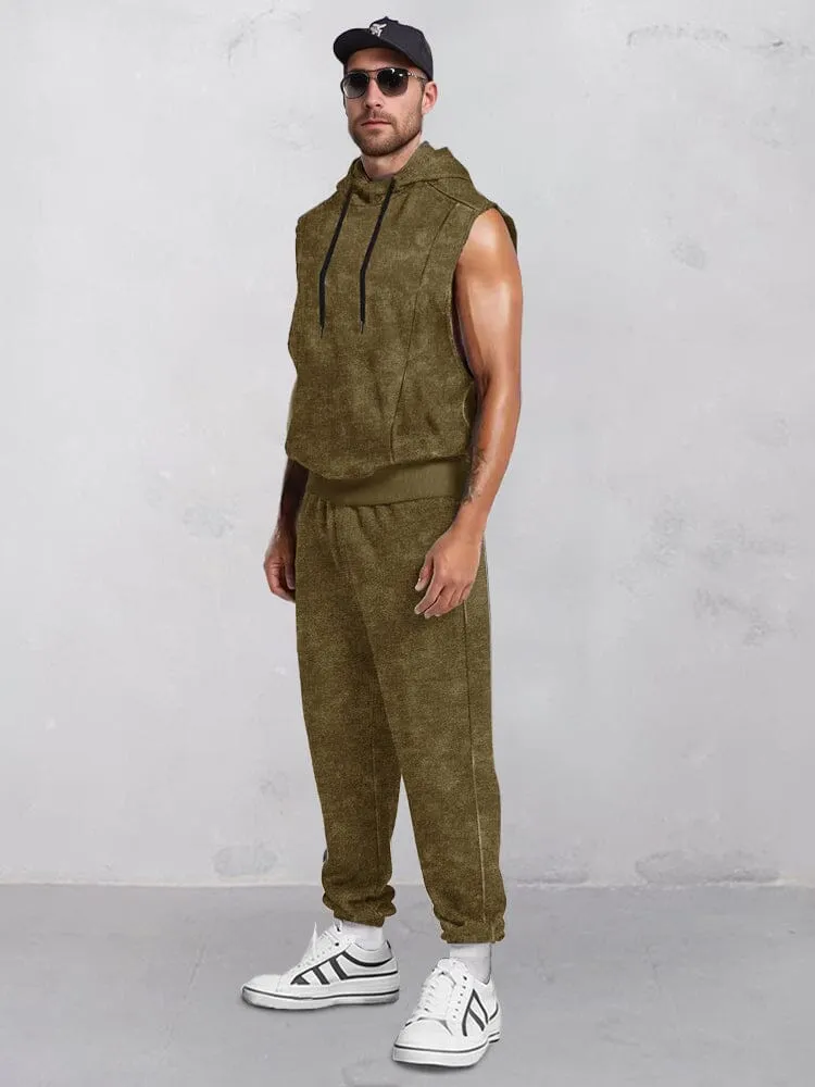 Athleisure Hooded Tank Top Set