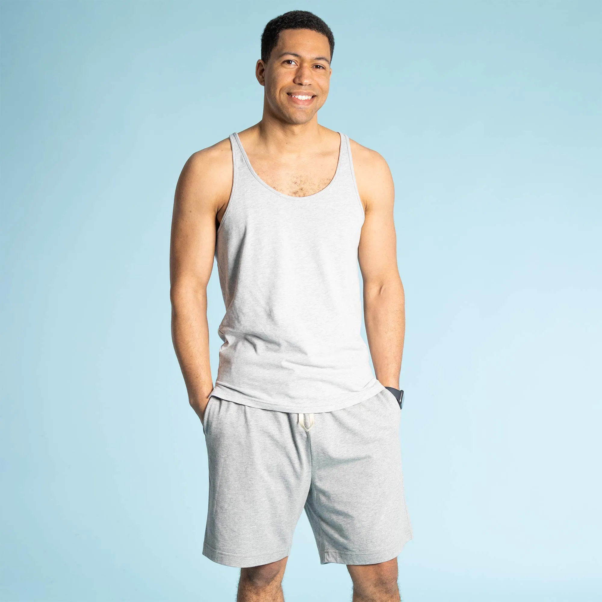 BEAU 100% Organic Prima Cotton Racer Back Tank Top (Breathable)
