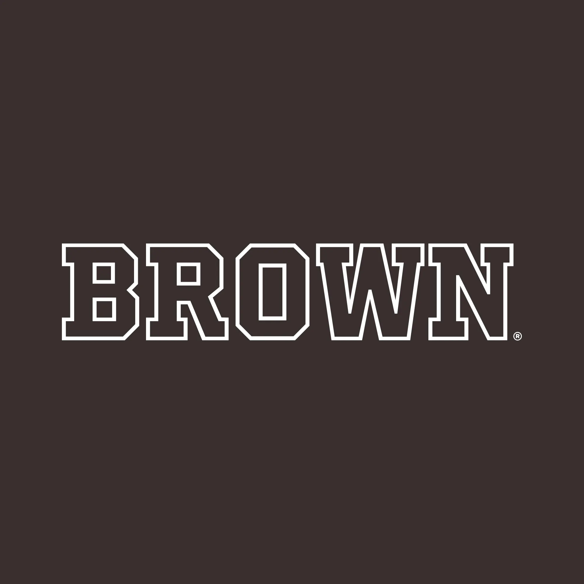Brown University Bears Basic Block Long Sleeve T Shirt - Dark Chocolate