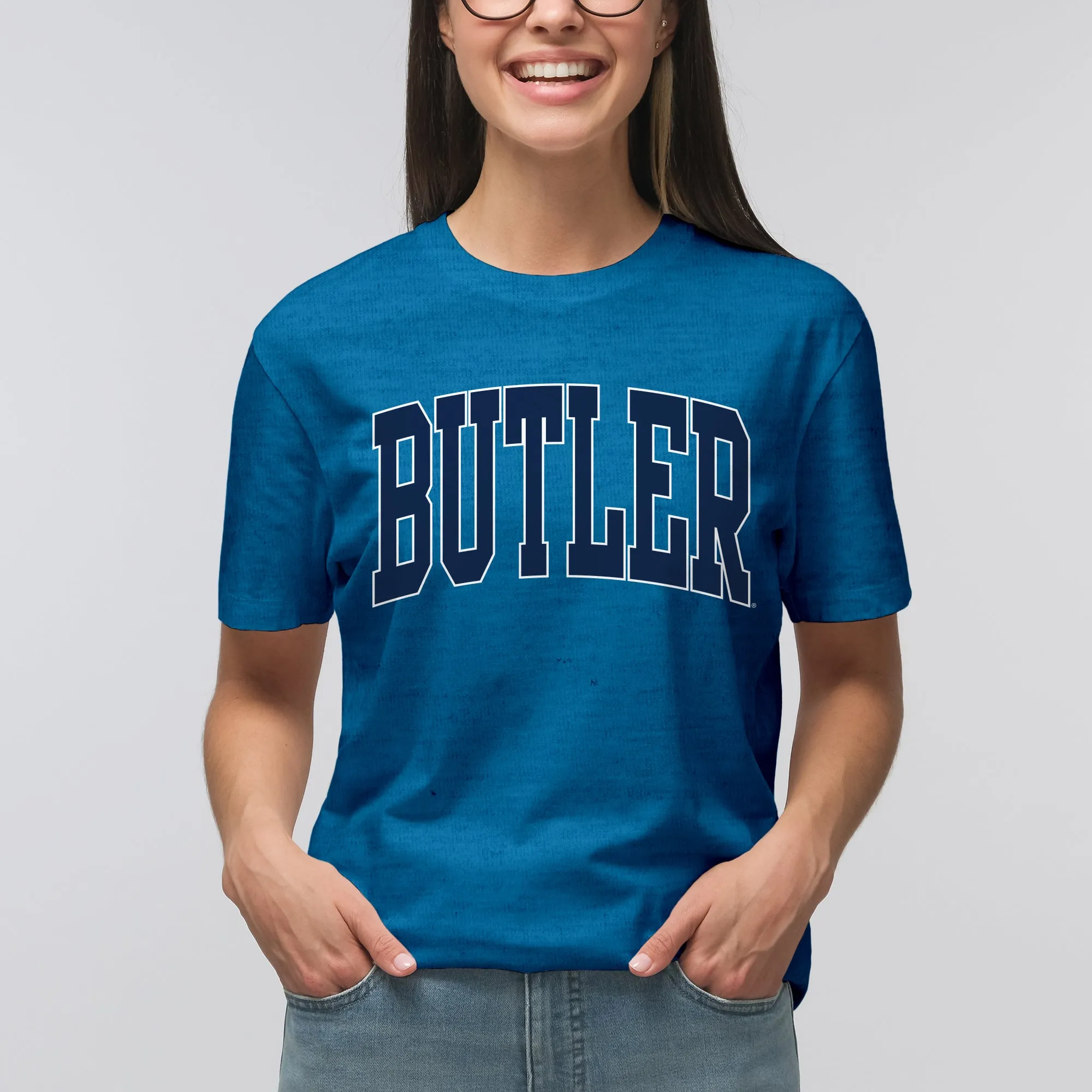 Butler Bulldogs Mega Arch T-Shirt - Heather Sapphire
