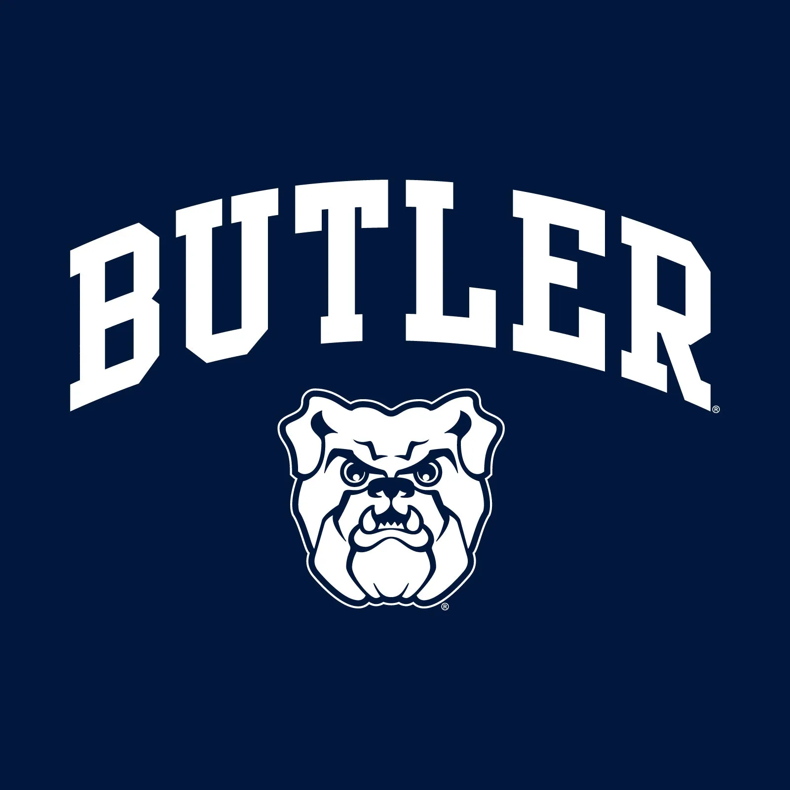 Butler University Bulldogs Arch Logo Long Sleeve T Shirt - Navy