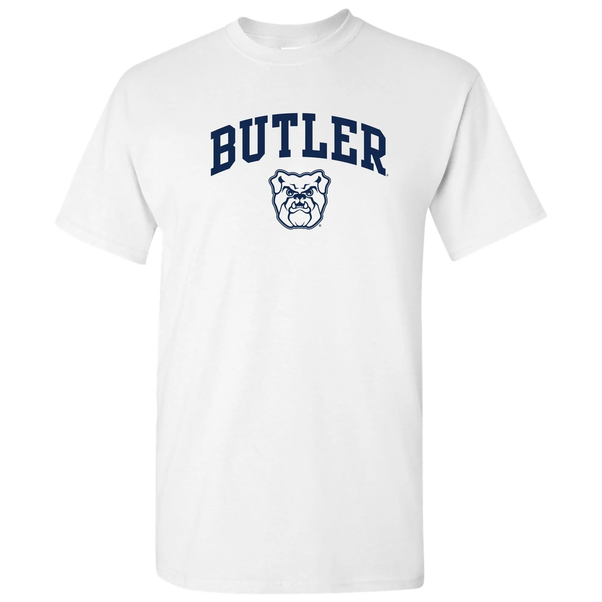 Butler University Bulldogs Arch Logo Short Sleeve T Shirt - White