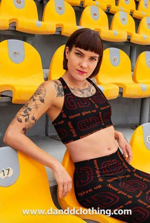 D&D Print Two-Piece Workout Outfit