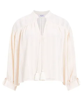 Desert Check Blouse - Ecru
