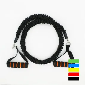 Fitness Chest Expander Pilates Resistance Bands Portable Puller Sports Exercise Muscle Training Rope Yoga Cable Tube 20 LB 1.2 m