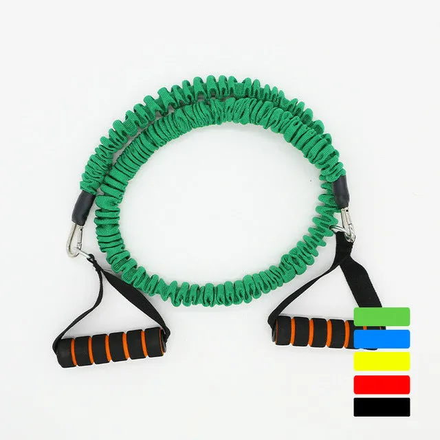 Fitness Chest Expander Pilates Resistance Bands Portable Puller Sports Exercise Muscle Training Rope Yoga Cable Tube 20 LB 1.2 m