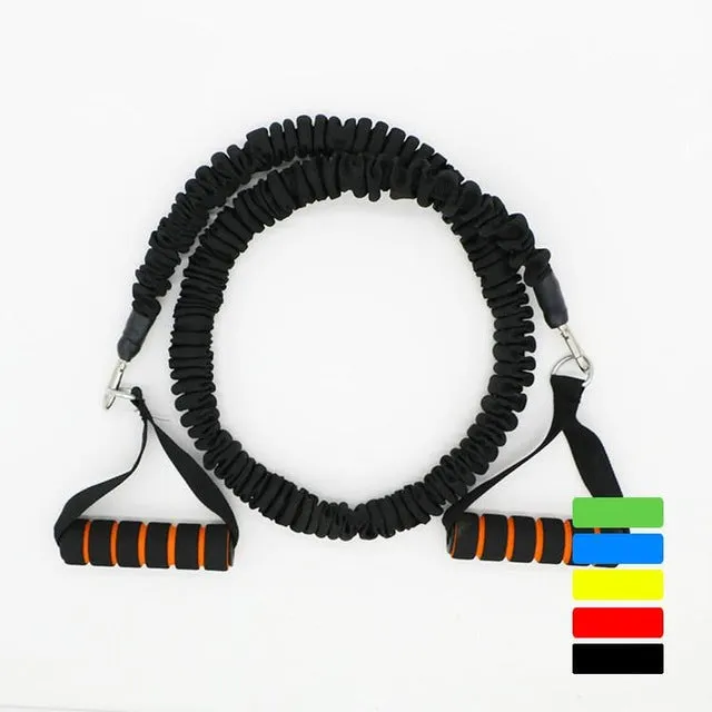 Fitness Chest Expander Pilates Resistance Bands Portable Puller Sports Exercise Muscle Training Rope Yoga Cable Tube 20 LB 1.2 m