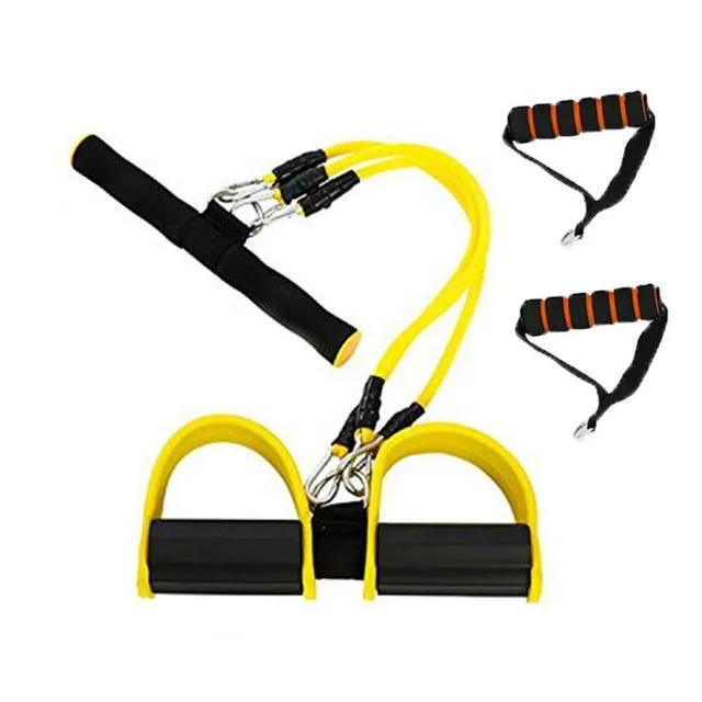 Fitness Pedal Exerciser Resistance Bands Body Trimmer Chest Expander Sit-up Pulling Rope Home Fitness Equipment 3 Using Way