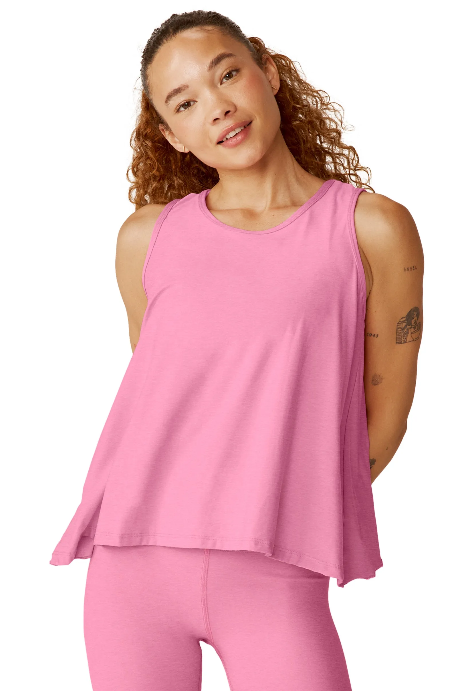 FLUTTER TANK PINK BLOOM