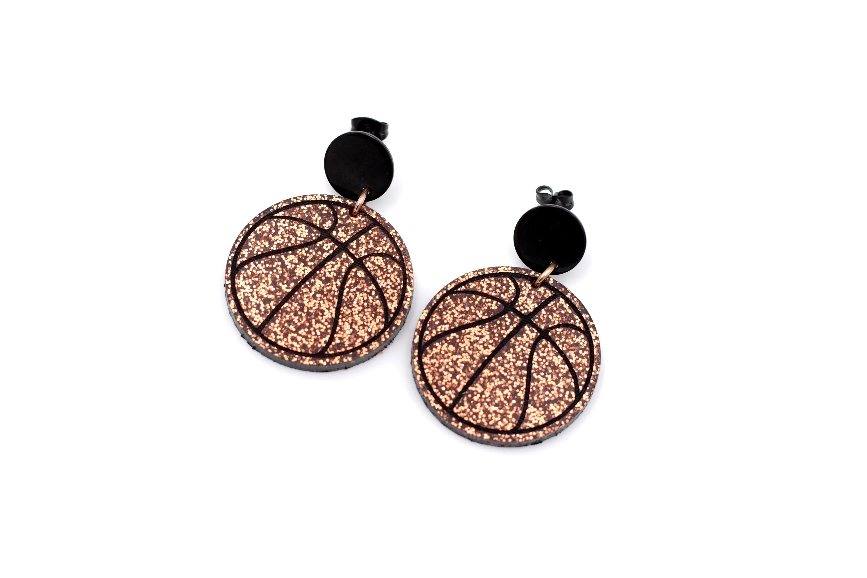 Glitter Basketball Dangles