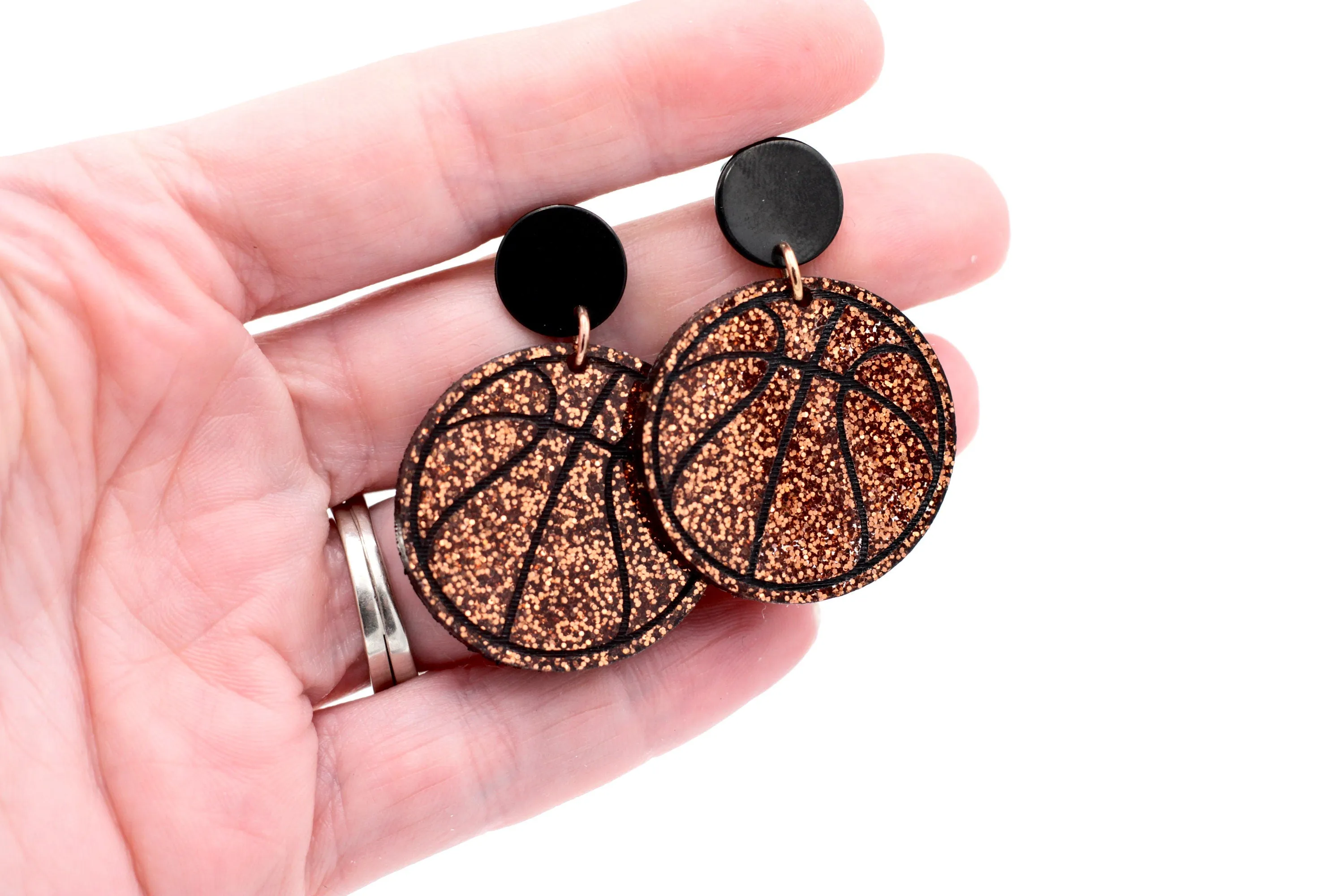 Glitter Basketball Dangles