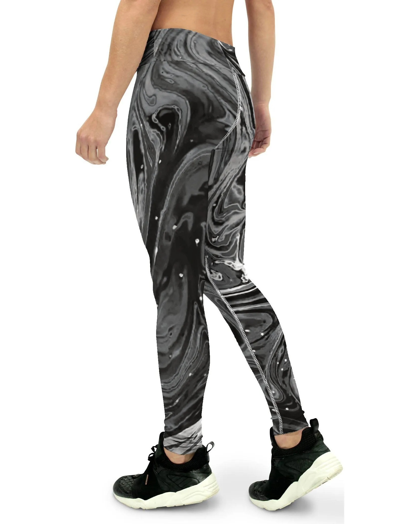 Grey Swirl Yoga Pants