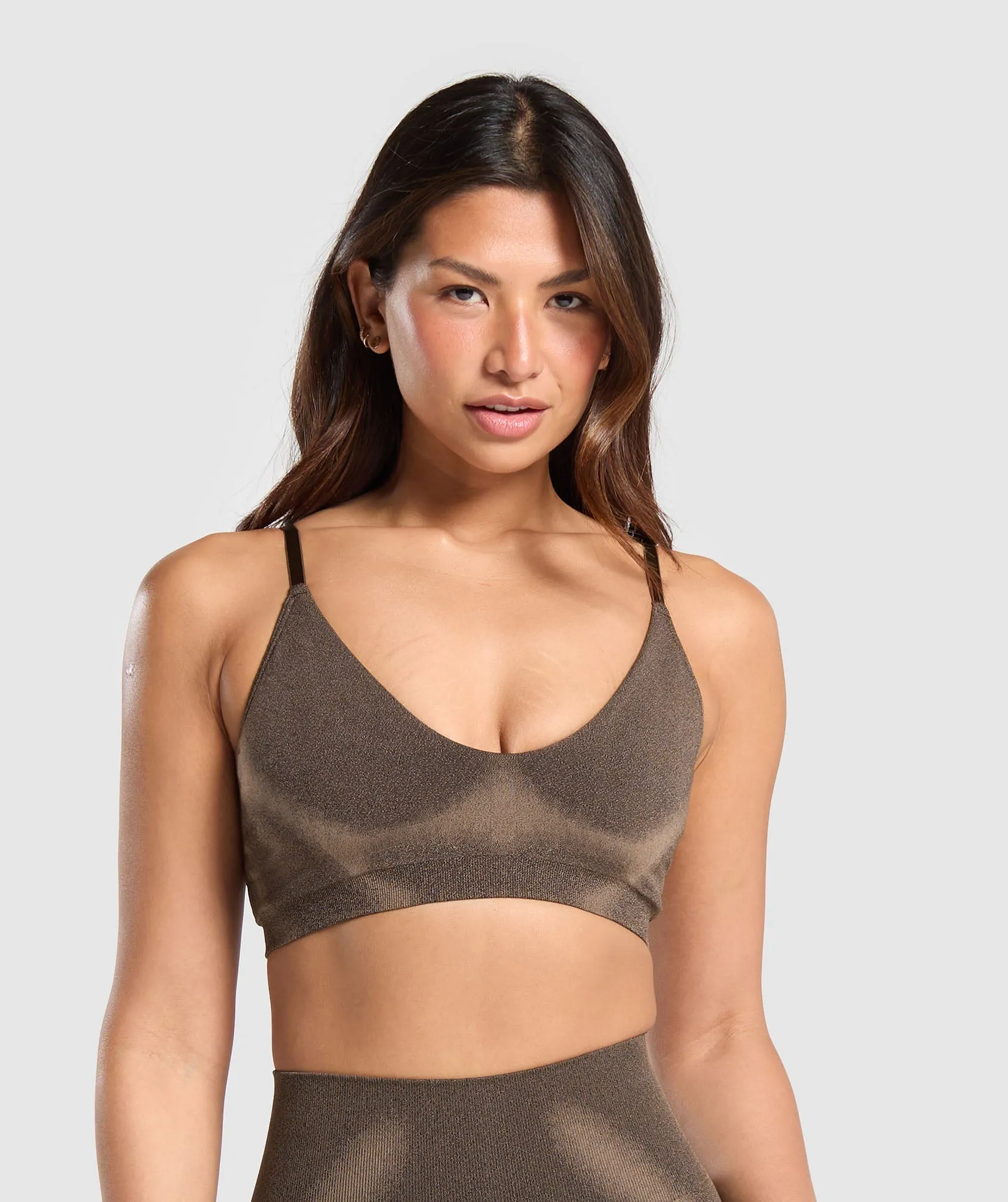 Gymshark Blur Seamless Bralette - Archive Brown/Soul Brown