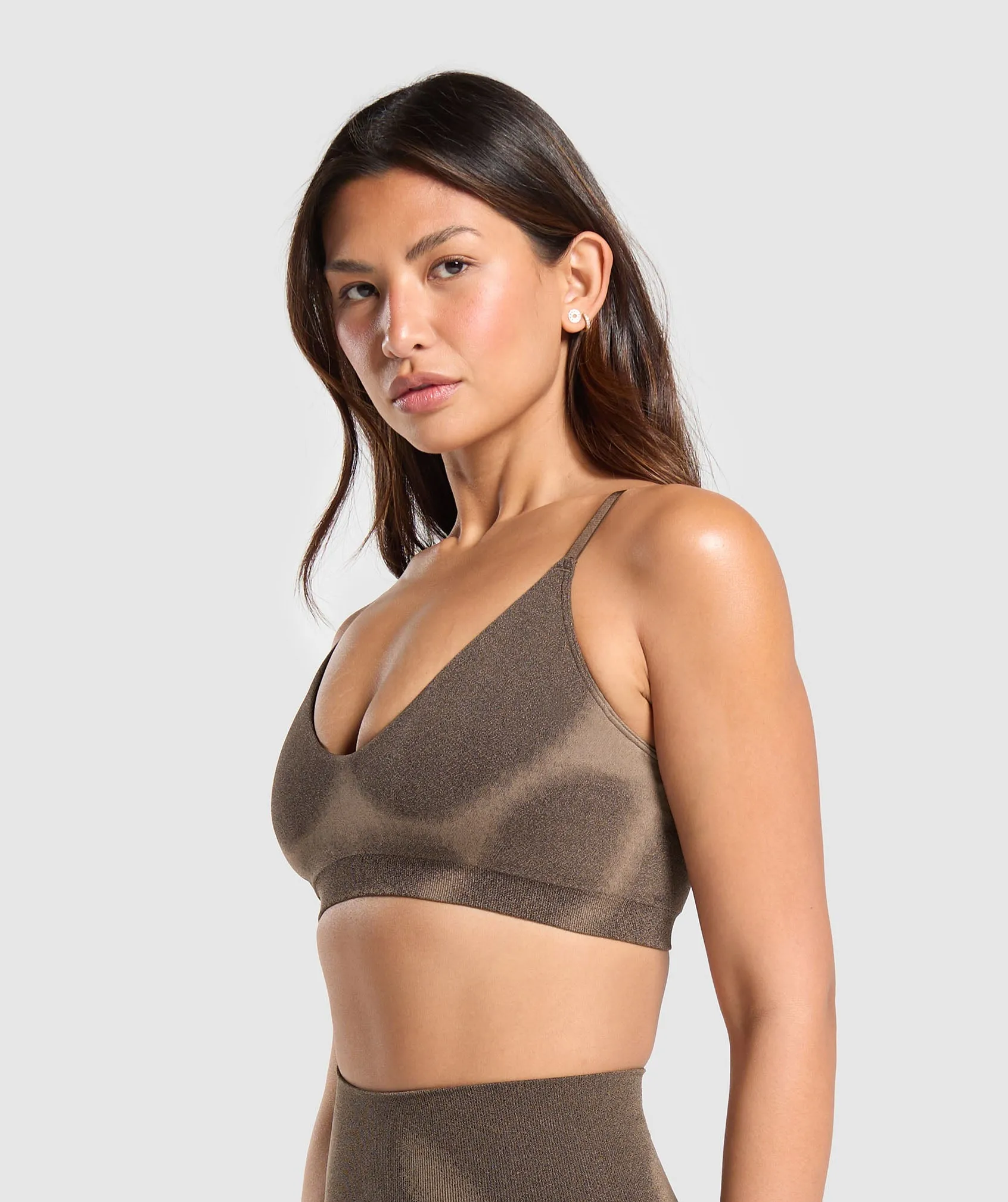 Gymshark Blur Seamless Bralette - Archive Brown/Soul Brown
