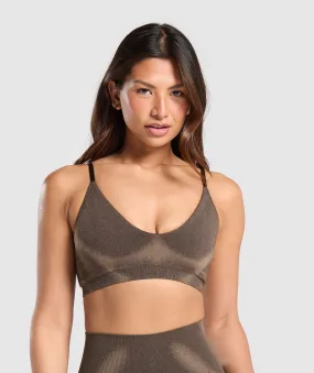 Gymshark Blur Seamless Bralette - Archive Brown/Soul Brown