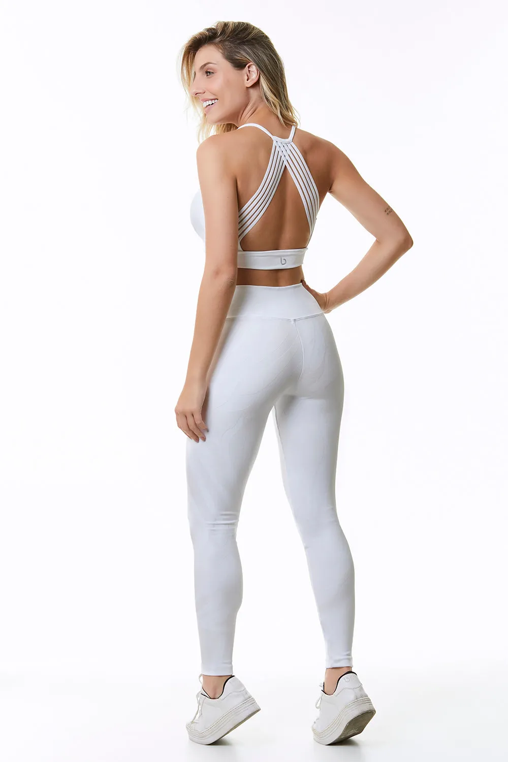 Hype White Sports Bra