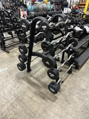 Intek Armor Series and Titan Rubber Fixed Barbell Set 20-110 - USED
