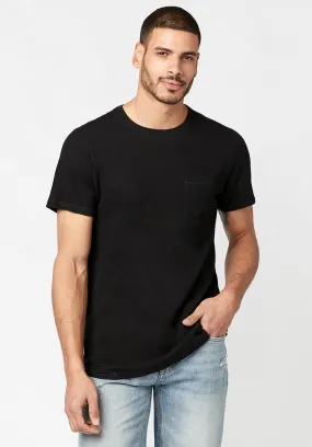 Kisory Waffle Men's T-Shirt in Black - BM23481