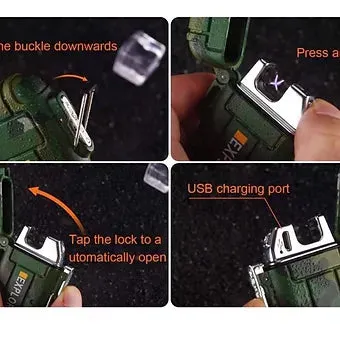 Military grade waterproof lighter flameless windproof