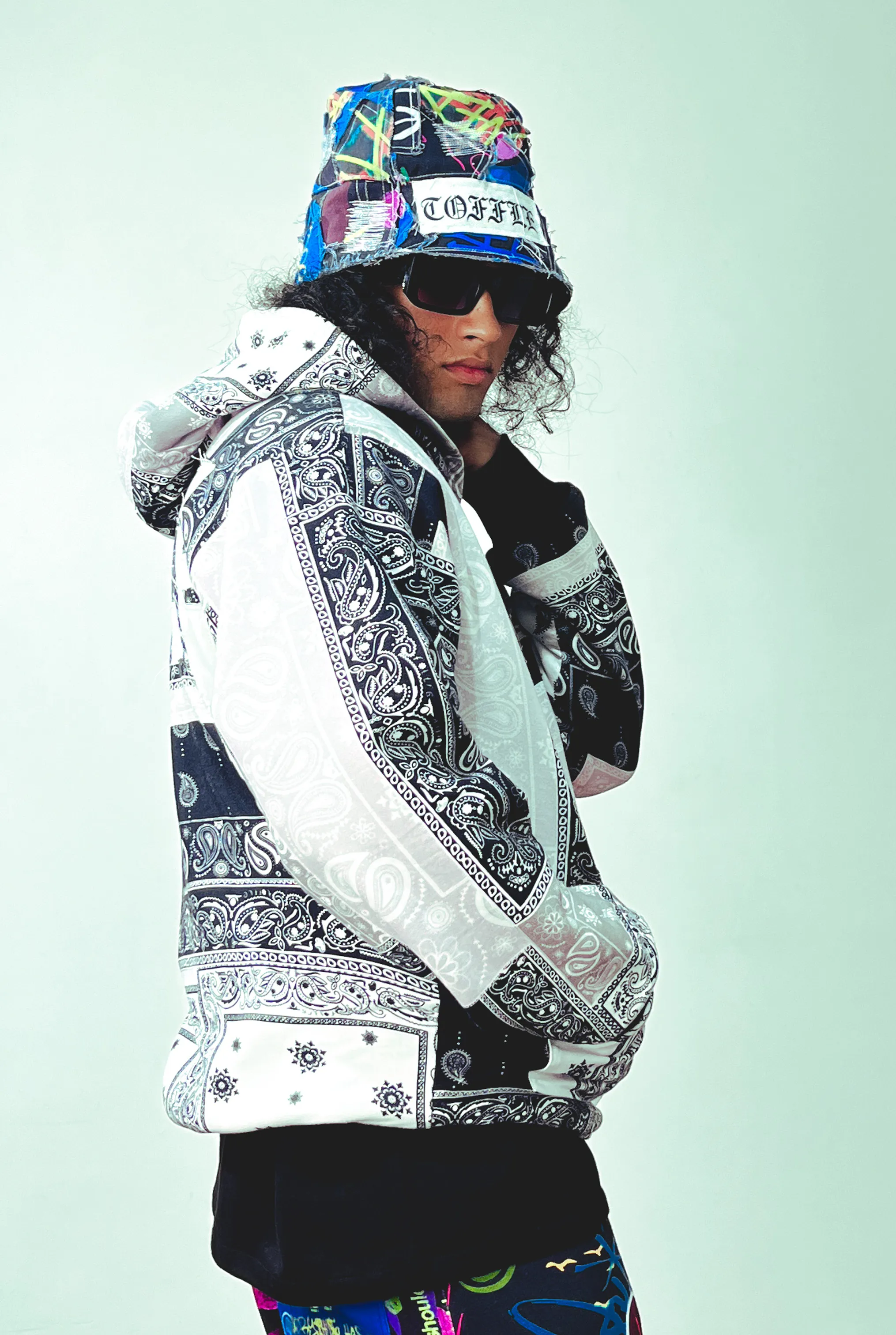 Paisley Black Hoodie