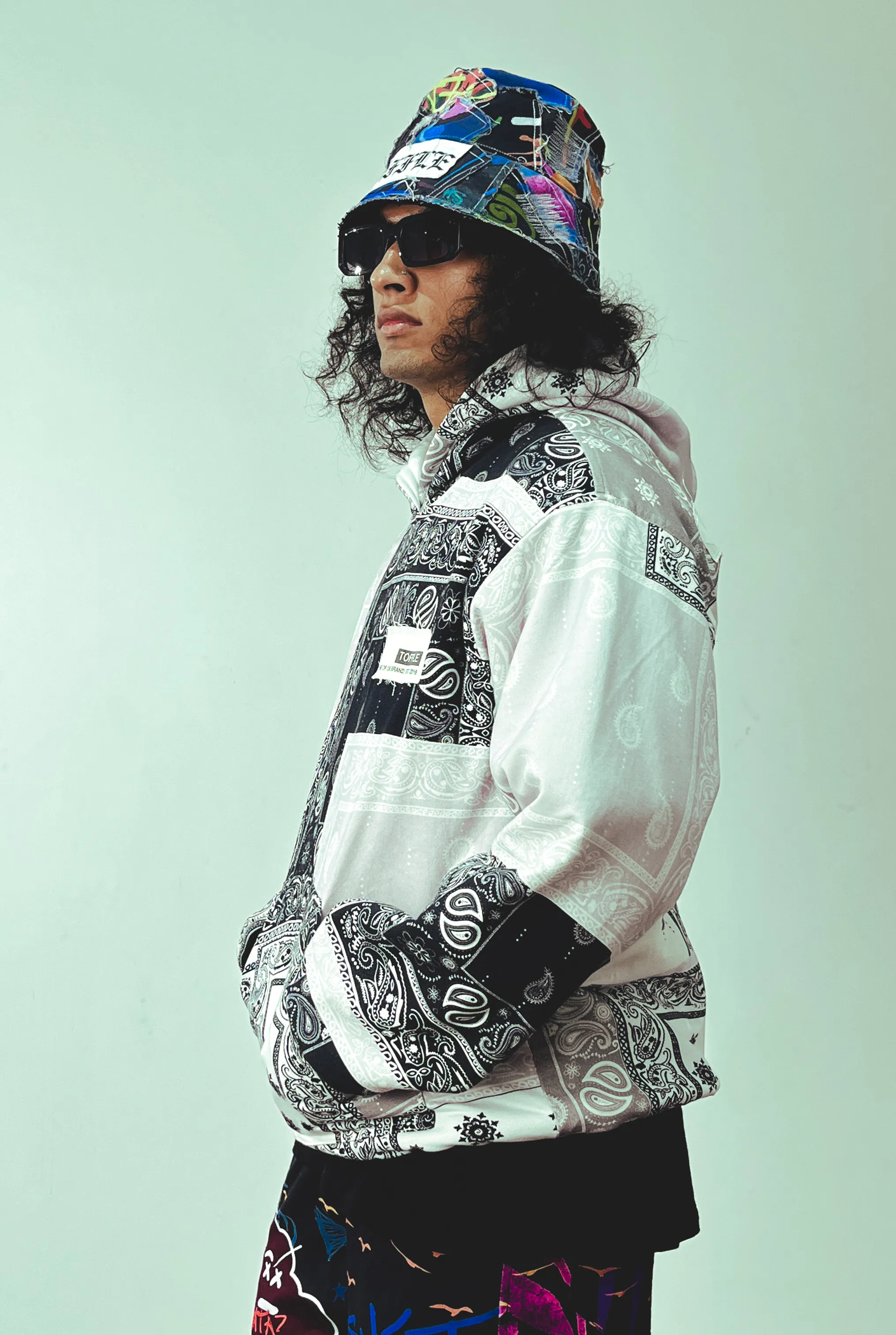 Paisley Black Hoodie