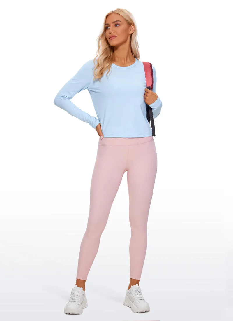 Pima Cotton Cropped Long Sleeve Classic Fit