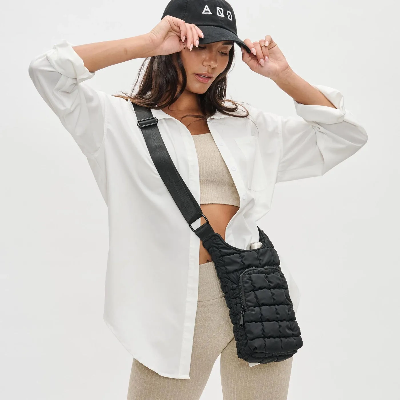 Quilted Puffer Water Bottle Crossbody