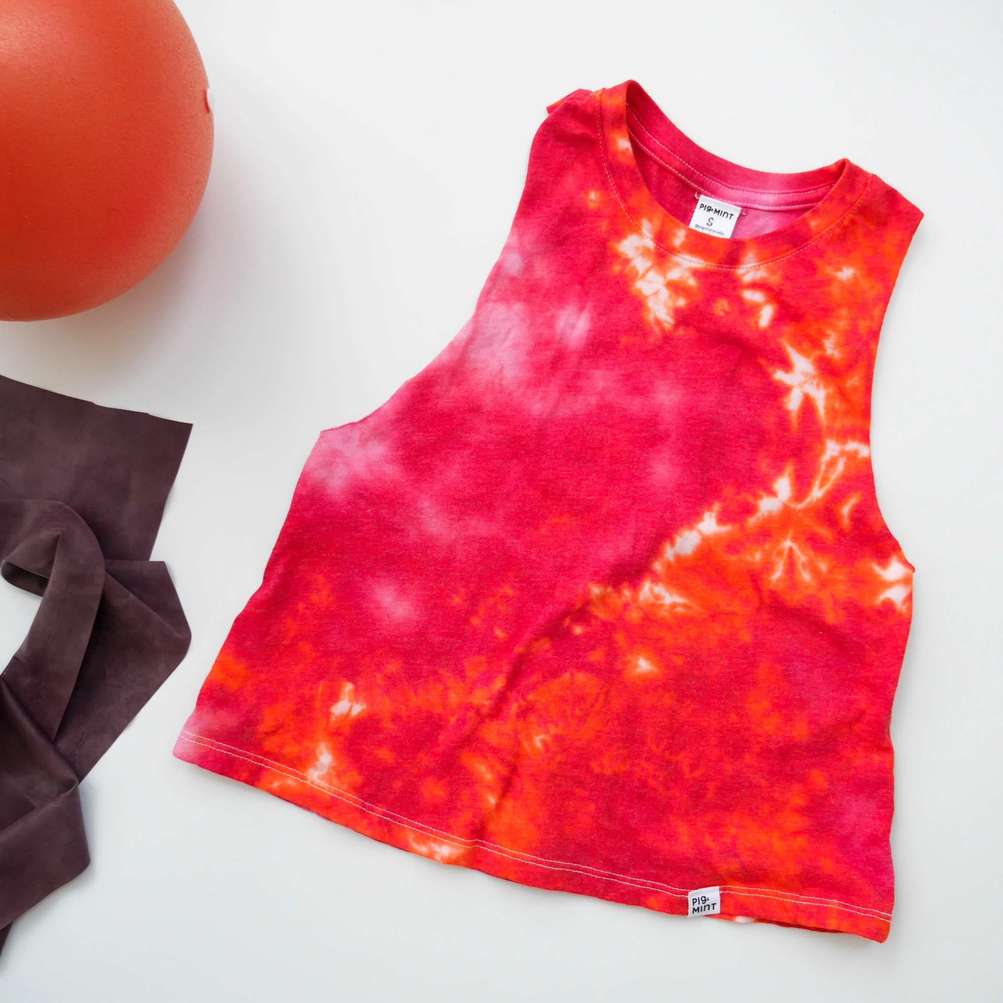 READY TO SHIP Women's Tie-Dye Cropped Flowy Yoga Tank
