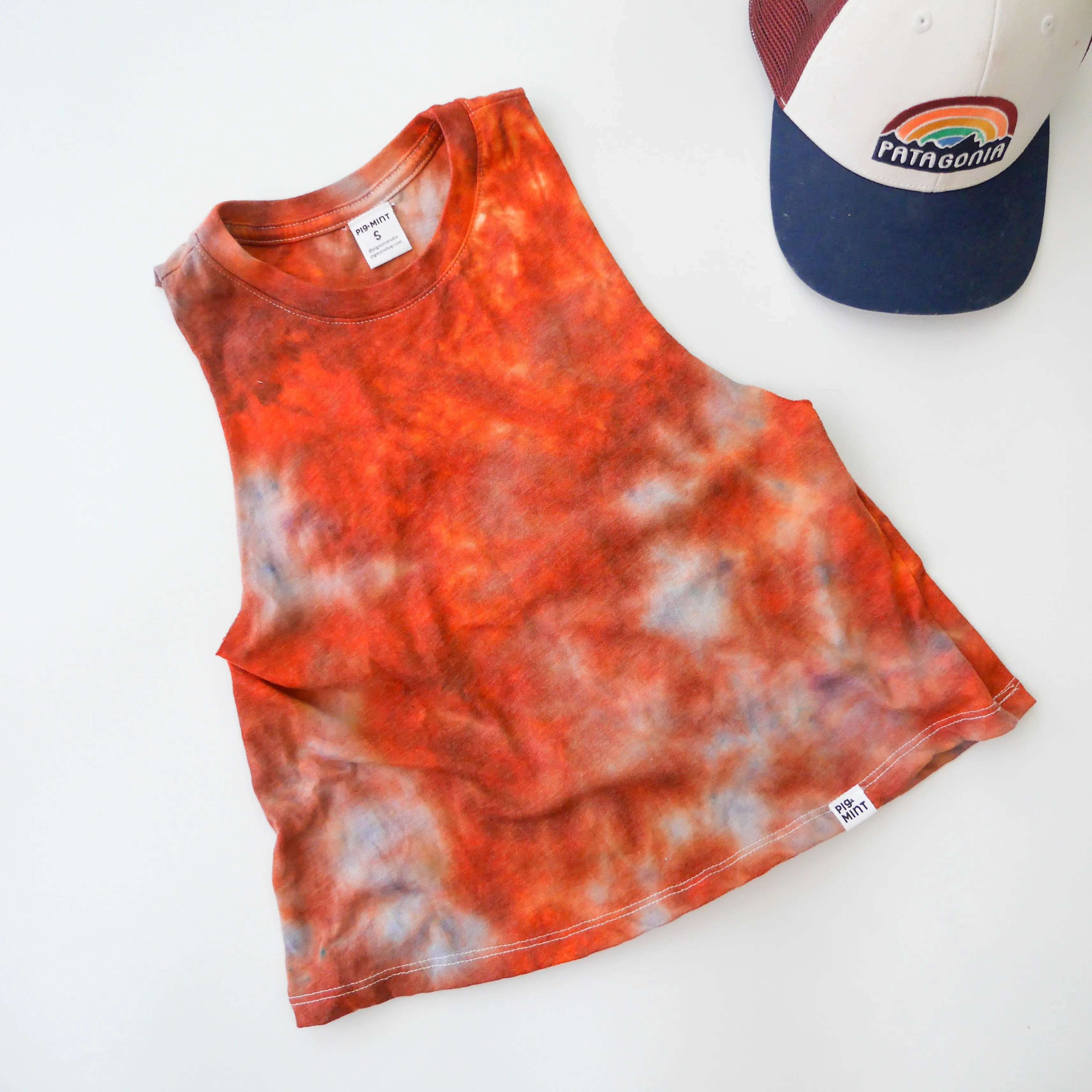 READY TO SHIP Women's Tie-Dye Cropped Flowy Yoga Tank