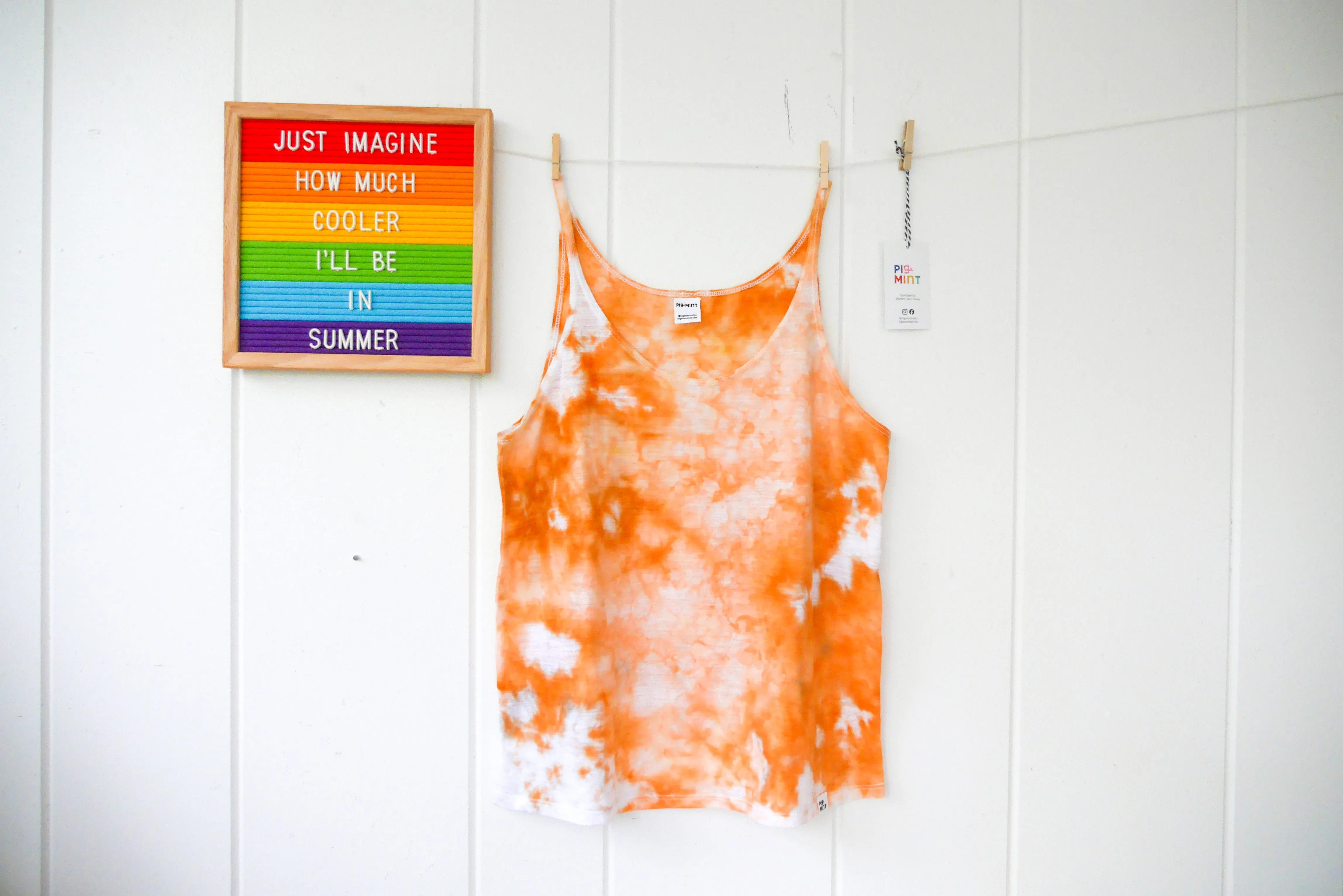 READY TO SHIP Women's Tie-Dye Slouchy Tank