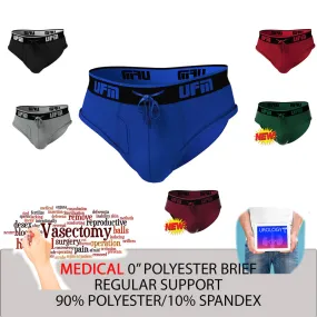 REG Support 0 inch Briefs Polyester Black, Gray Red, Royal Blue  NEW Wine & Pine
