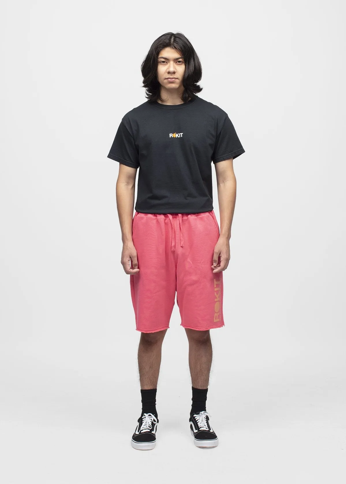 ROKIT: DIVER FLEECE SHORT [RED]