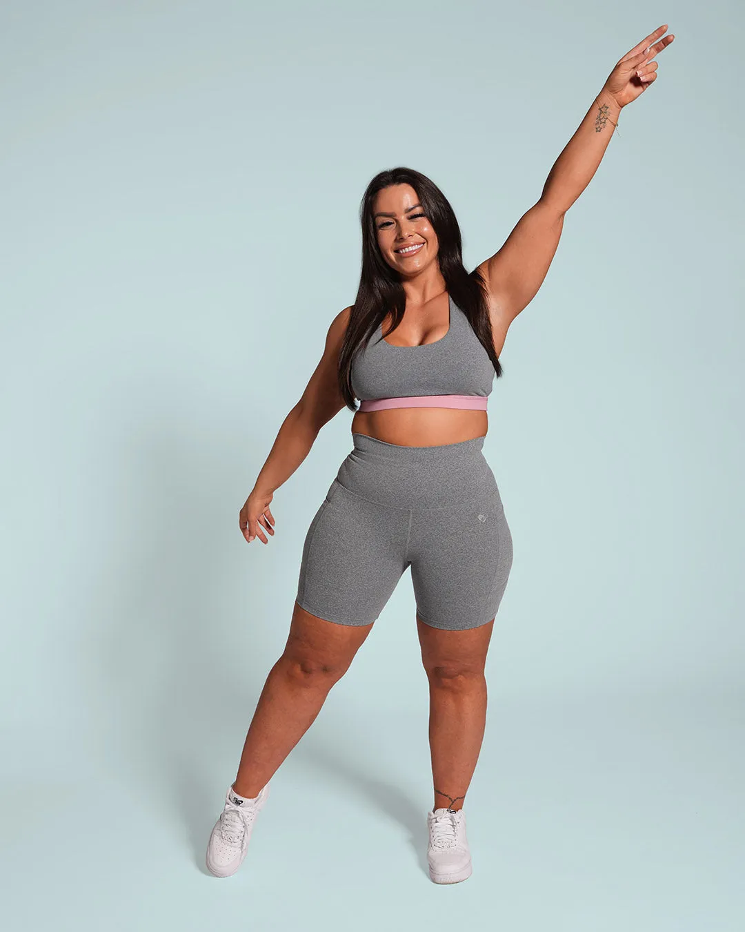 Soft Touch Sculpting Hold Cycling Shorts Heathered Grey