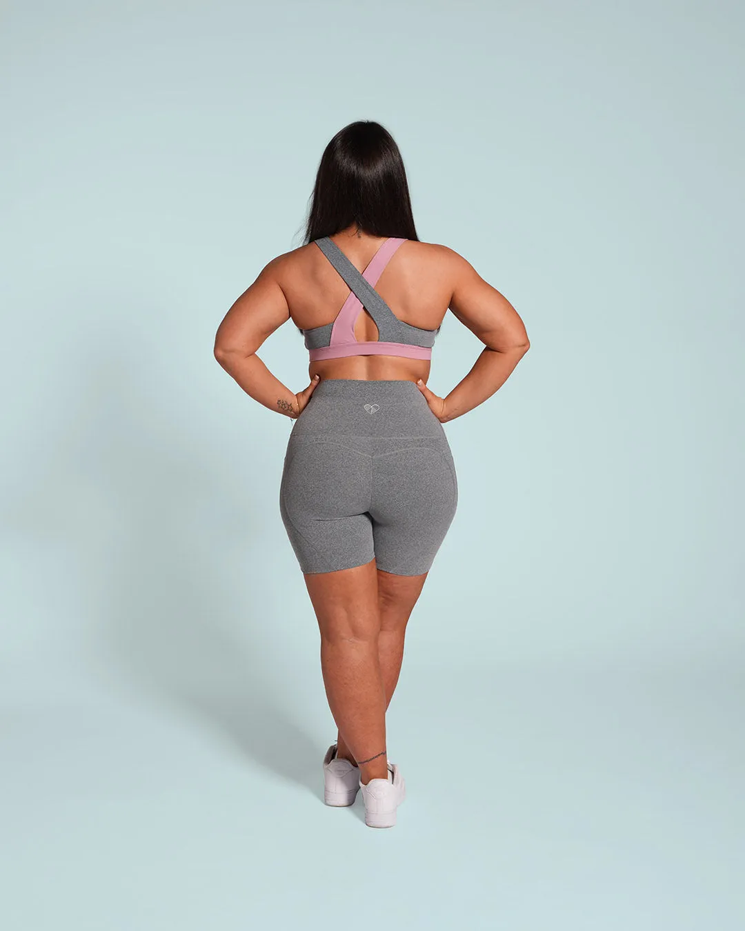 Soft Touch Sculpting Hold Cycling Shorts Heathered Grey