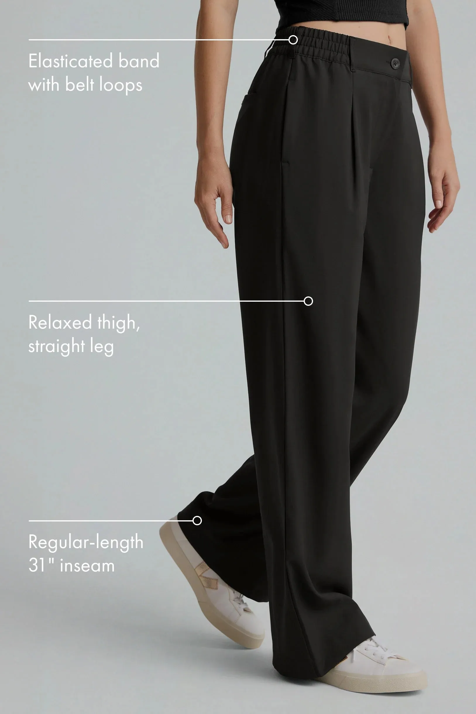 Status Wide Leg Trousers - Black *Restocks in September