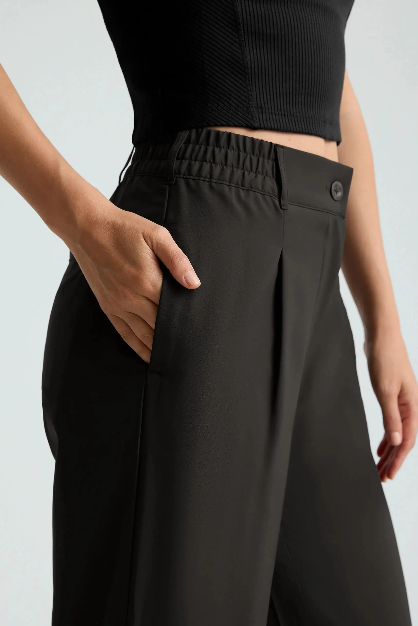 Status Wide Leg Trousers - Black *Restocks in September