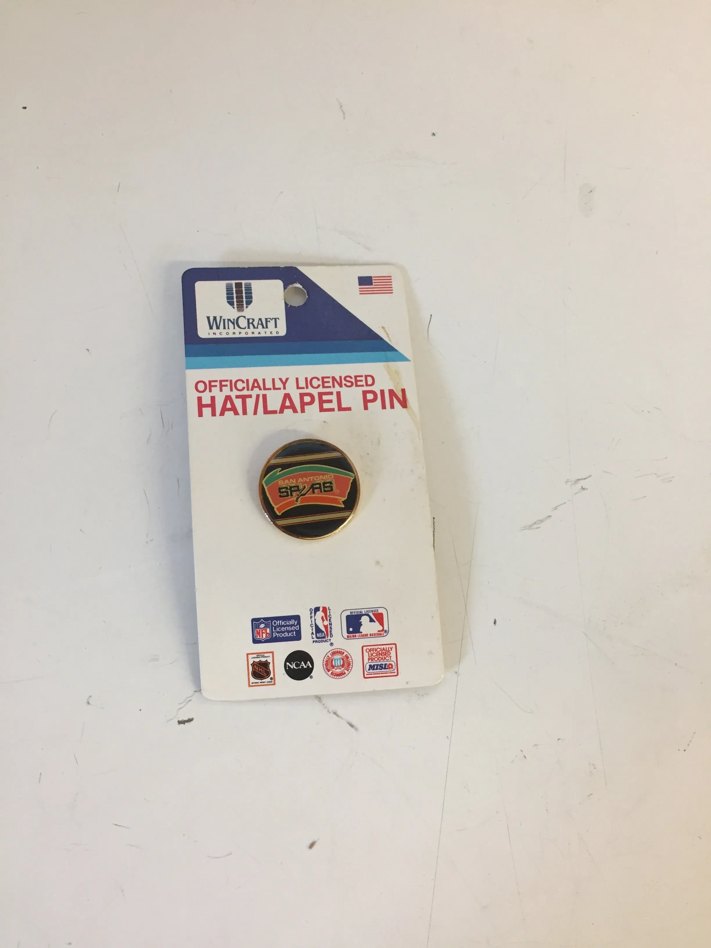Vintage 1990's San Antonio SPURS Lapel Pin NBA Sports