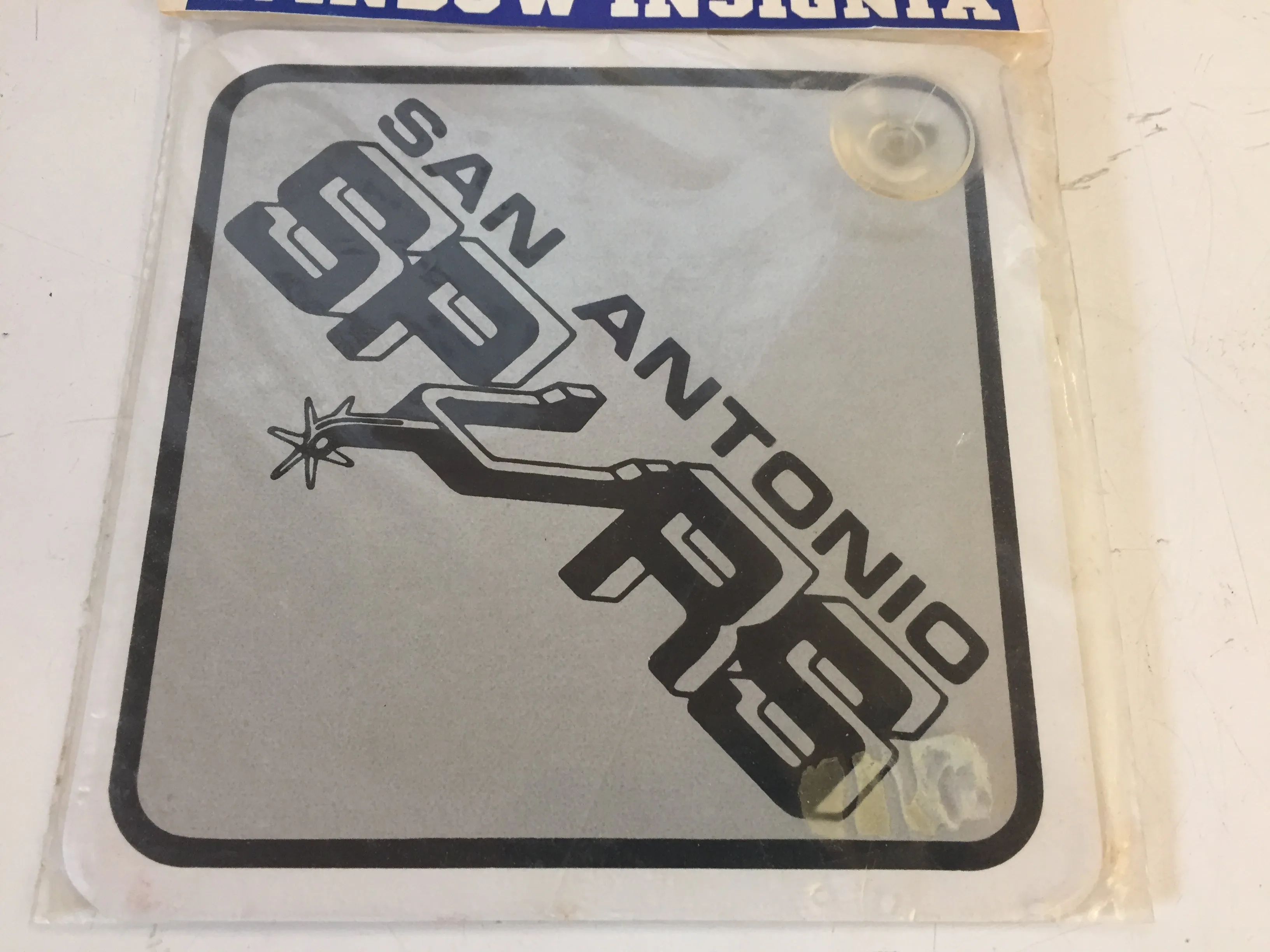 Vintage NOS 1990's San Antonio SPURS NBA Team Window Insignia