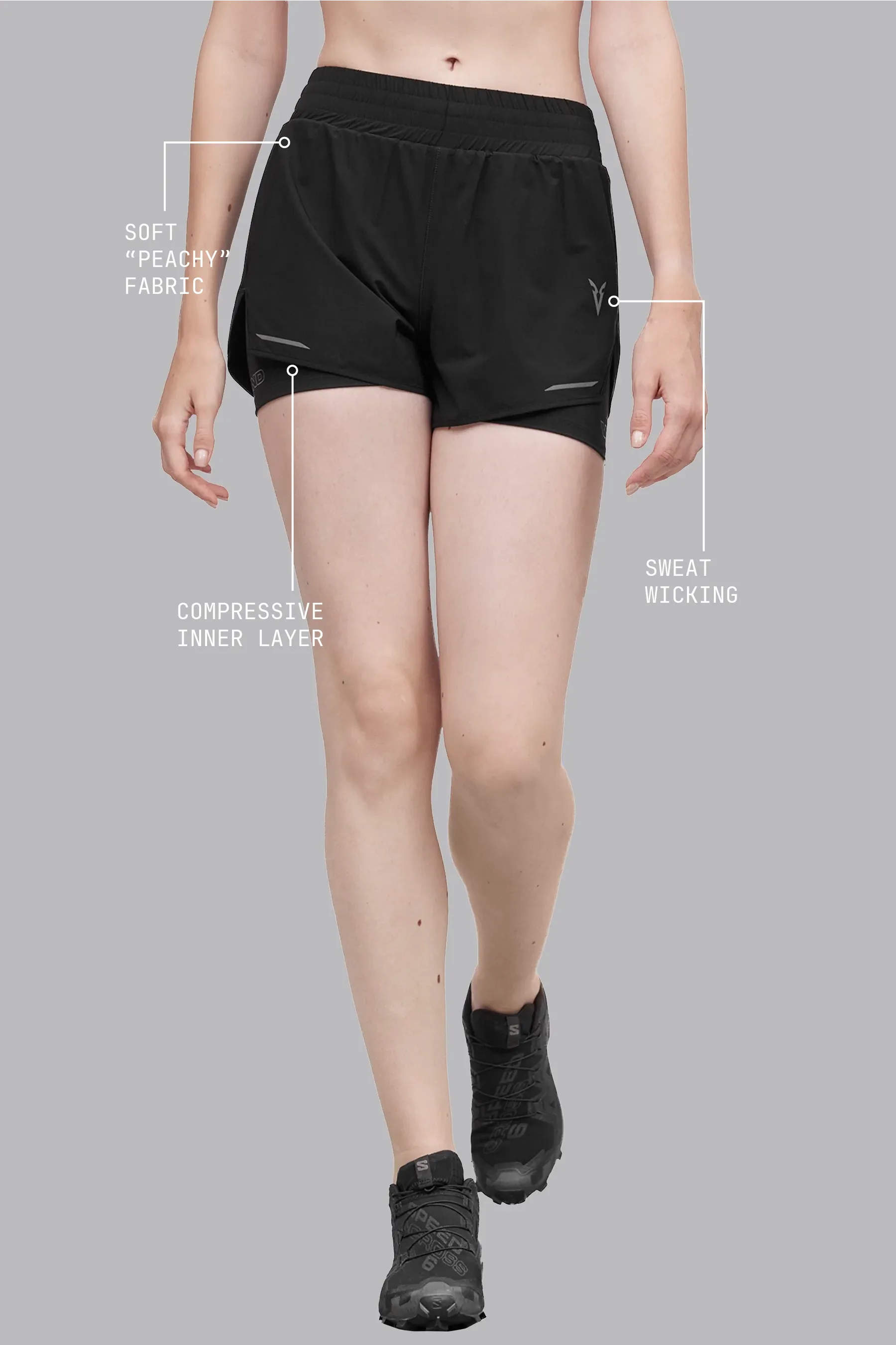 V_LYTE 3.5" 2-IN-1 SHORTS - Black