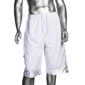 White Men's Pro Club Mesh Jersey Basketball Shorts